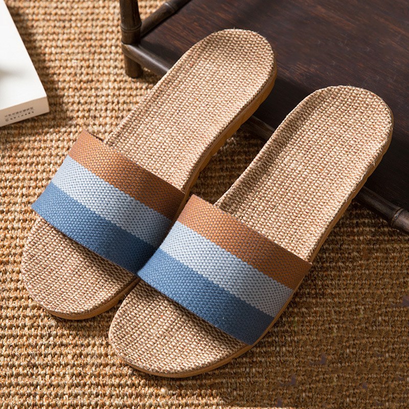 Women linen  summer home slippers