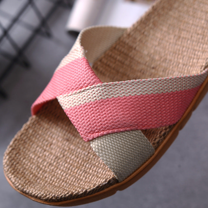 Non-slip home linen slippers