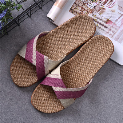 Non-slip home linen slippers