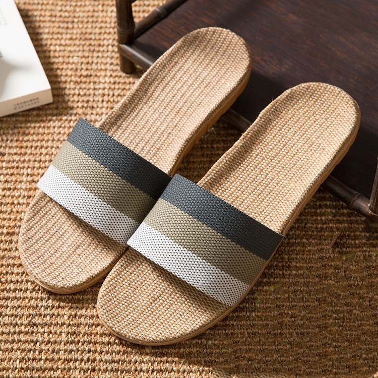 Women linen  summer home slippers