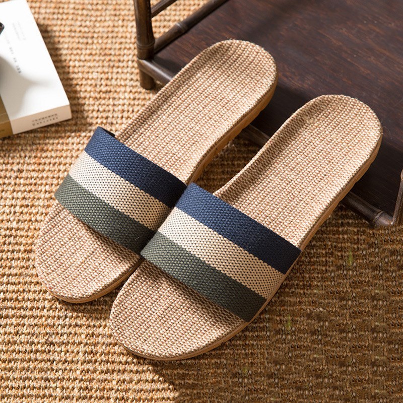 Women linen  summer home slippers