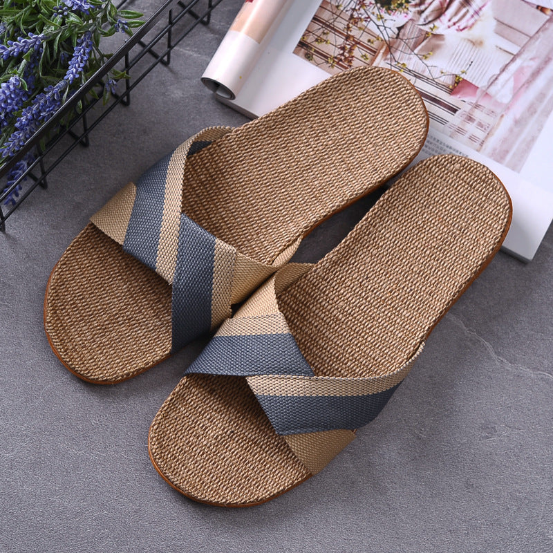 Non-slip home linen slippers