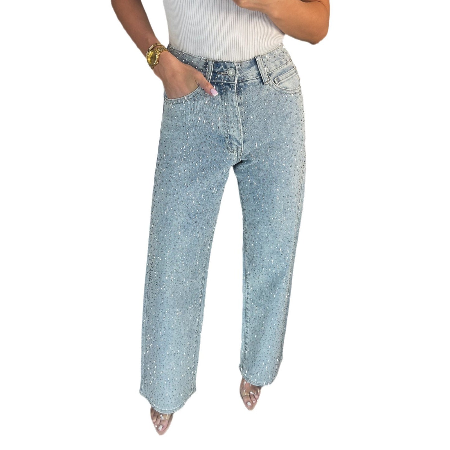 Summer High Waist All-matching Pants Women's Denim