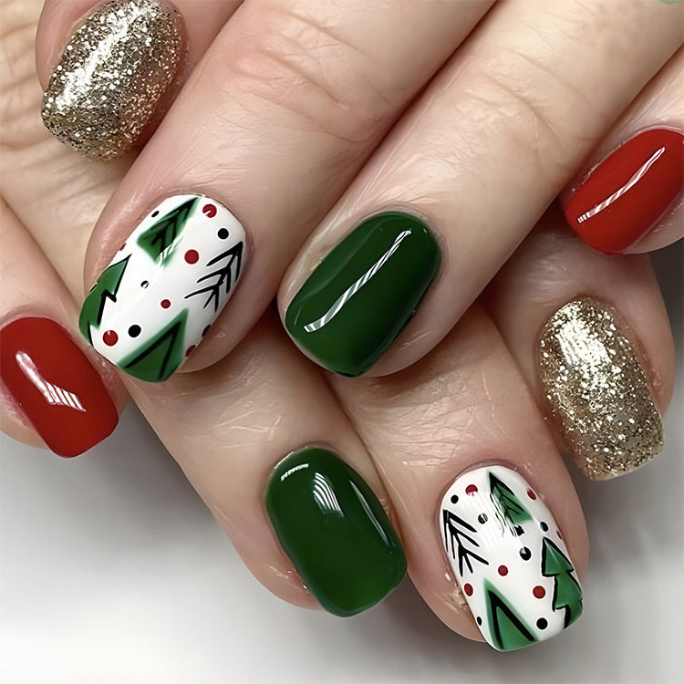 Christmas False Nail Art Stickers (24pcs)