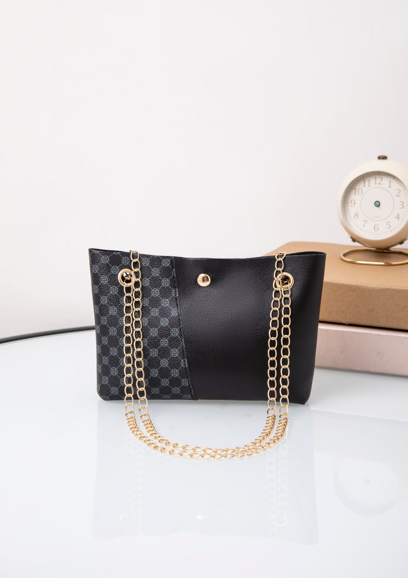 Dotted Prints Chain Shoulder Messenger Bag