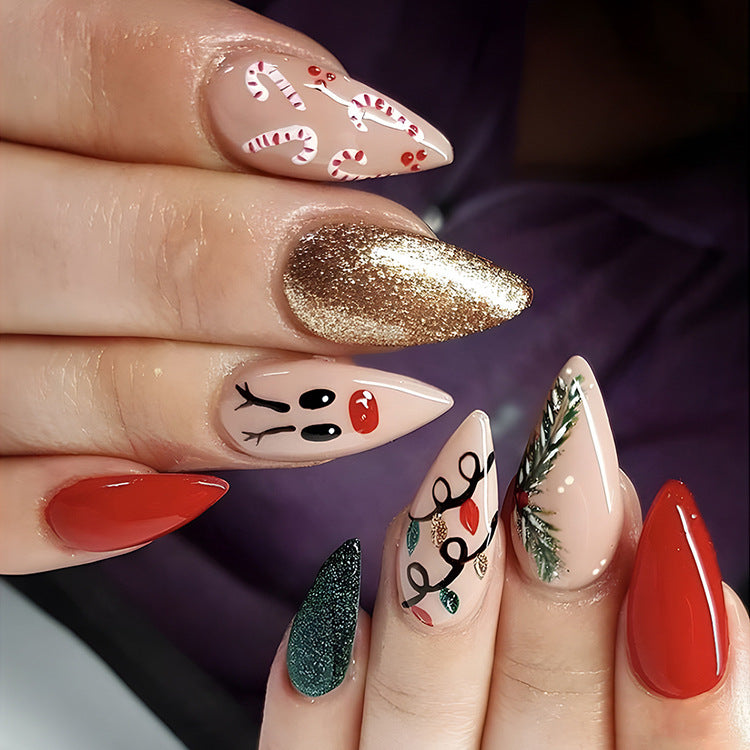Christmas False Nail Art Stickers (24pcs)