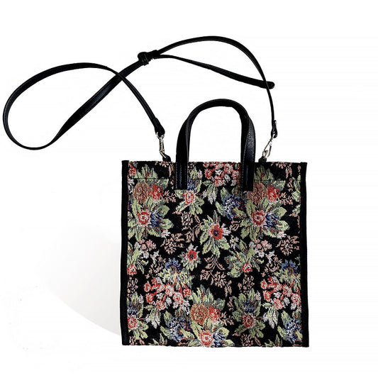 Ladies Crossbody Canvas Flower Bag